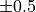 \pm 0.5