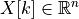 X[k] \in \mathbb{R}^n