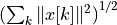 \left(\sum_k \|x[k]\|^2 \right)^{1/2}