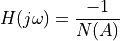 H(j\omega) = \frac{-1}{N(A)}