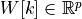 W[k] \in \mathbb{R}^p